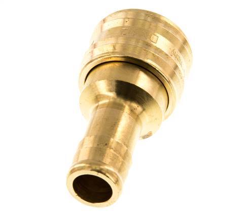 Brass DN 7.2 (Euro) Air Coupling Socket 13 mm Hose Pillar Double Shut-Off