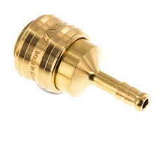 Brass DN 7.2 (Euro) Air Coupling Socket 6 mm Hose Pillar Double Shut-Off