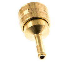 Brass DN 7.2 (Euro) Air Coupling Socket 6 mm Hose Pillar Double Shut-Off