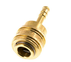 Brass DN 7.2 (Euro) Air Coupling Socket 6 mm Hose Pillar Double Shut-Off