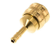 Brass DN 7.2 (Euro) Air Coupling Socket 6 mm Hose Pillar Double Shut-Off