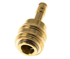 Brass DN 7.2 (Euro) Air Coupling Socket 8 mm Hose Pillar Double Shut-Off