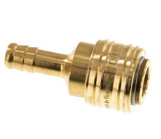 Brass DN 7.2 (Euro) Air Coupling Socket 9 mm Hose Pillar Double Shut-Off