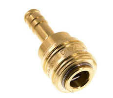 Brass DN 7.2 (Euro) Air Coupling Socket 9 mm Hose Pillar Double Shut-Off