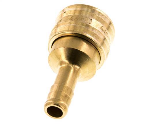 Brass DN 7.2 (Euro) Air Coupling Socket 9 mm Hose Pillar Double Shut-Off