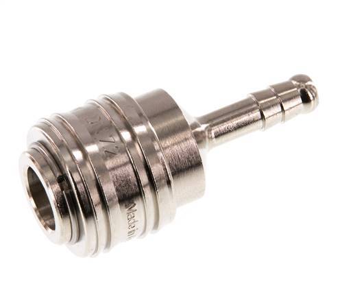 Nickel-plated Brass DN 7.2 (Euro) Air Coupling Socket 6 mm Hose Pillar