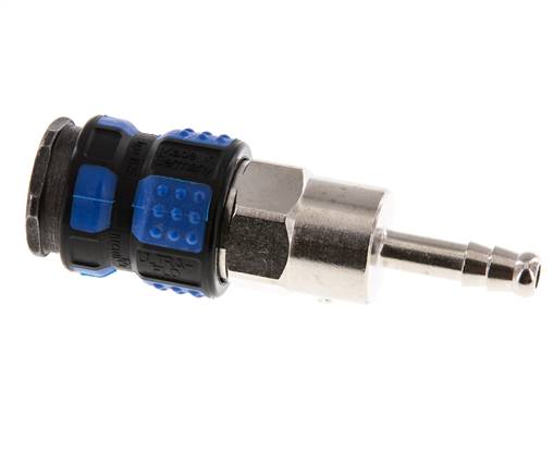 Nickel-plated Brass DN 7.8 Air Coupling Socket 6 mm Hose Pillar
