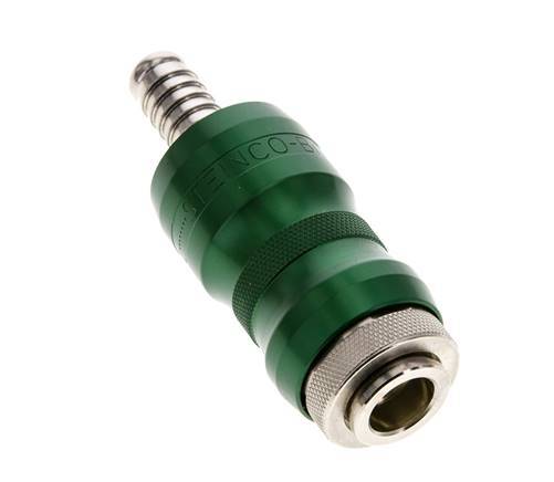 Nickel-plated Brass DN 7.8 Safety Air Coupling Socket with Slide Sleeve 10 mm Hose Pillar