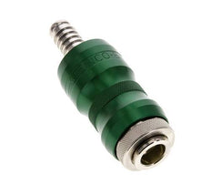 Nickel-plated Brass DN 7.8 Safety Air Coupling Socket with Slide Sleeve 10 mm Hose Pillar