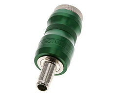 Nickel-plated Brass DN 7.8 Safety Air Coupling Socket with Slide Sleeve 10 mm Hose Pillar