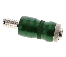 Nickel-plated Brass DN 7.8 Safety Air Coupling Socket with Slide Sleeve 13 mm Hose Pillar