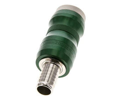 Nickel-plated Brass DN 7.8 Safety Air Coupling Socket with Slide Sleeve 13 mm Hose Pillar