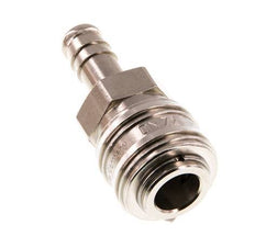 Nickel-plated Brass DN 7.2 (Euro) Air Coupling Socket 10 mm Hose Pillar Double Shut-Off