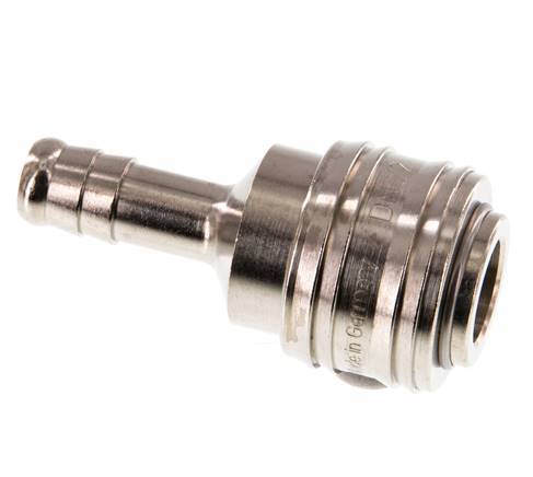 Nickel-plated Brass DN 7.2 (Euro) Air Coupling Socket 9 mm Hose Pillar Double Shut-Off