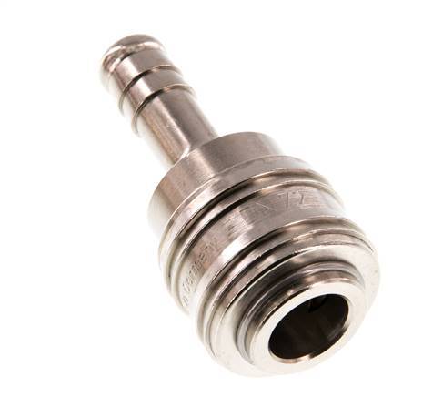 Nickel-plated Brass DN 7.2 (Euro) Air Coupling Socket 9 mm Hose Pillar Double Shut-Off