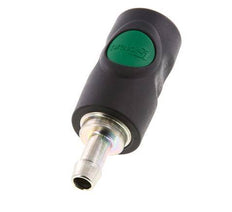 Composite material DN 7.4 Safety Air Coupling Socket with Push Button 10 mm Hose Pillar