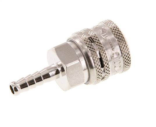 Steel DN 7.2 (Euro) Safety Air Coupling Socket 6 mm Hose Pillar