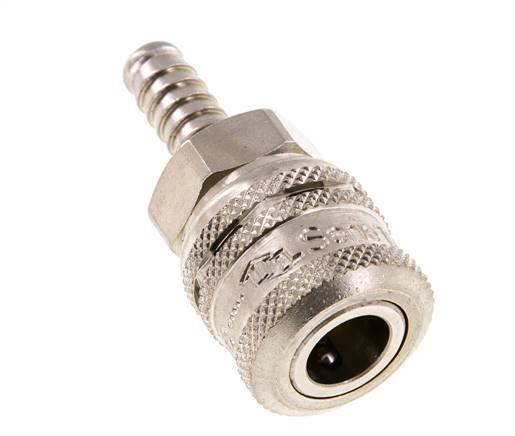 Steel DN 7.2 (Euro) Safety Air Coupling Socket 8 mm Hose Pillar