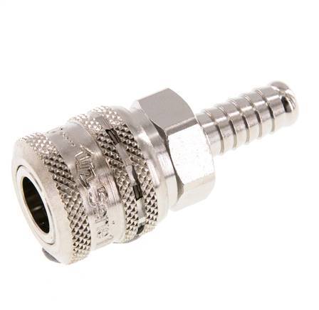 Steel DN 7.2 (Euro) Safety Air Coupling Socket 9 mm Hose Pillar