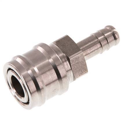 Stainless steel DN 7.2 (Euro) Air Coupling Socket 10 mm Hose Pillar
