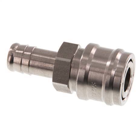 Stainless steel DN 7.2 (Euro) Air Coupling Socket 13 mm Hose Pillar