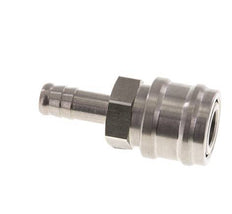 Stainless steel DN 7.2 (Euro) Air Coupling Socket 10 mm Hose Pillar Double Shut-Off