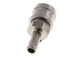 Stainless steel DN 7.2 (Euro) Air Coupling Socket 10 mm Hose Pillar Double Shut-Off