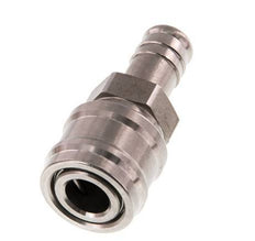 Stainless steel DN 7.2 (Euro) Air Coupling Socket 13 mm Hose Pillar Double Shut-Off