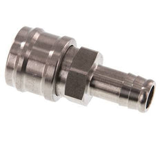 Stainless steel DN 7.2 (Euro) Air Coupling Socket 13 mm Hose Pillar Double Shut-Off