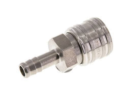 Stainless steel DN 7.2 (Euro) Air Coupling Socket 9 mm Hose Pillar Double Shut-Off