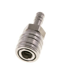 Stainless steel DN 7.2 (Euro) Air Coupling Socket 9 mm Hose Pillar Double Shut-Off