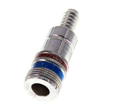 Steel/brass DN 7.6 (7.2 Euro) Safety Air Coupling Socket 10 mm Hose Pillar
