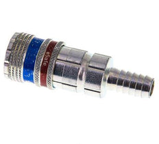 Steel/brass DN 7.6 (7.2 Euro) Safety Air Coupling Socket 10 mm Hose Pillar