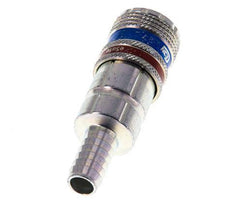 Steel/brass DN 7.6 (7.2 Euro) Safety Air Coupling Socket 10 mm Hose Pillar