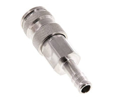 Stainless Steel 316L DN 7.8 Air Coupling Socket 9 mm Hose Pillar Double Shut-Off