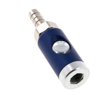 Hardened steel DN 7.4 Safety Air Coupling Socket with Push Button 10 mm Hose Pillar