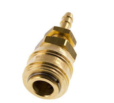 Brass DN 7.2 (Euro) Air Coupling Socket 6 mm Hose Pillar Bulkhead