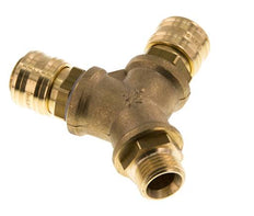 Brass DN 7.2 (Euro) Air Coupling Socket G 1/2 inch Male Wall-Mount 2-way