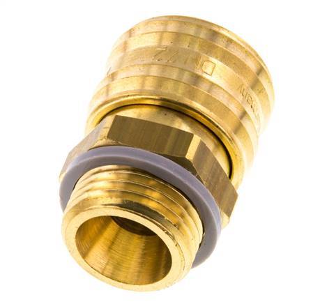 Brass DN 7.2 (Euro) Air Coupling Socket G 1/2 inch Male HEX 24