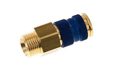 Brass DN 7.2 (Euro) Blue-Coded Air Coupling Socket G 1/2 inch Male