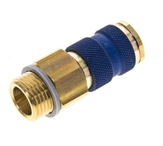 Brass DN 7.2 (Euro) Blue-Coded Air Coupling Socket G 1/2 inch Male