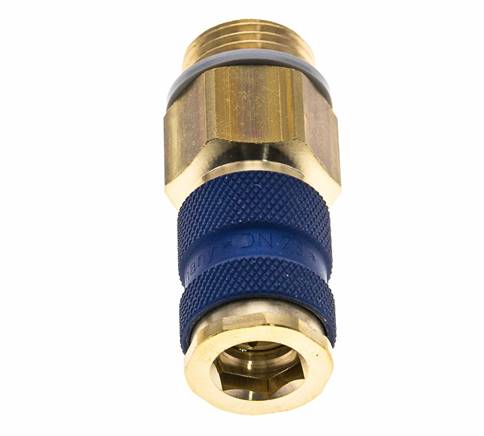 Brass DN 7.2 (Euro) Blue-Coded Air Coupling Socket G 1/2 inch Male