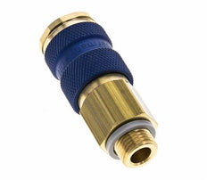 Brass DN 7.2 (Euro) Blue-Coded Air Coupling Socket G 1/4 inch Male