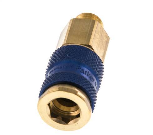 Brass DN 7.2 (Euro) Blue-Coded Air Coupling Socket G 1/4 inch Male