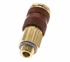 Brass DN 7.2 (Euro) Brown-Coded Air Coupling Socket G 1/4 inch Male