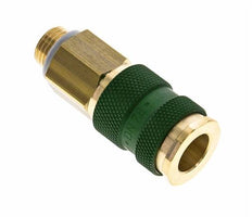 Brass DN 7.2 (Euro) Green-Coded Air Coupling Socket G 1/4 inch Male