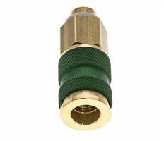 Brass DN 7.2 (Euro) Green-Coded Air Coupling Socket G 1/4 inch Male
