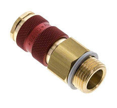 Brass DN 7.2 (Euro) Red-Coded Air Coupling Socket G 1/2 inch Male