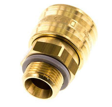 Brass DN 7.2 (Euro) Air Coupling Socket G 3/8 inch Male Double Shut-Off