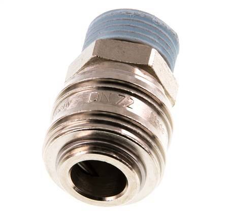 Nickel-plated Brass DN 7.2 (Euro) Air Coupling Socket G 1/2 inch Male